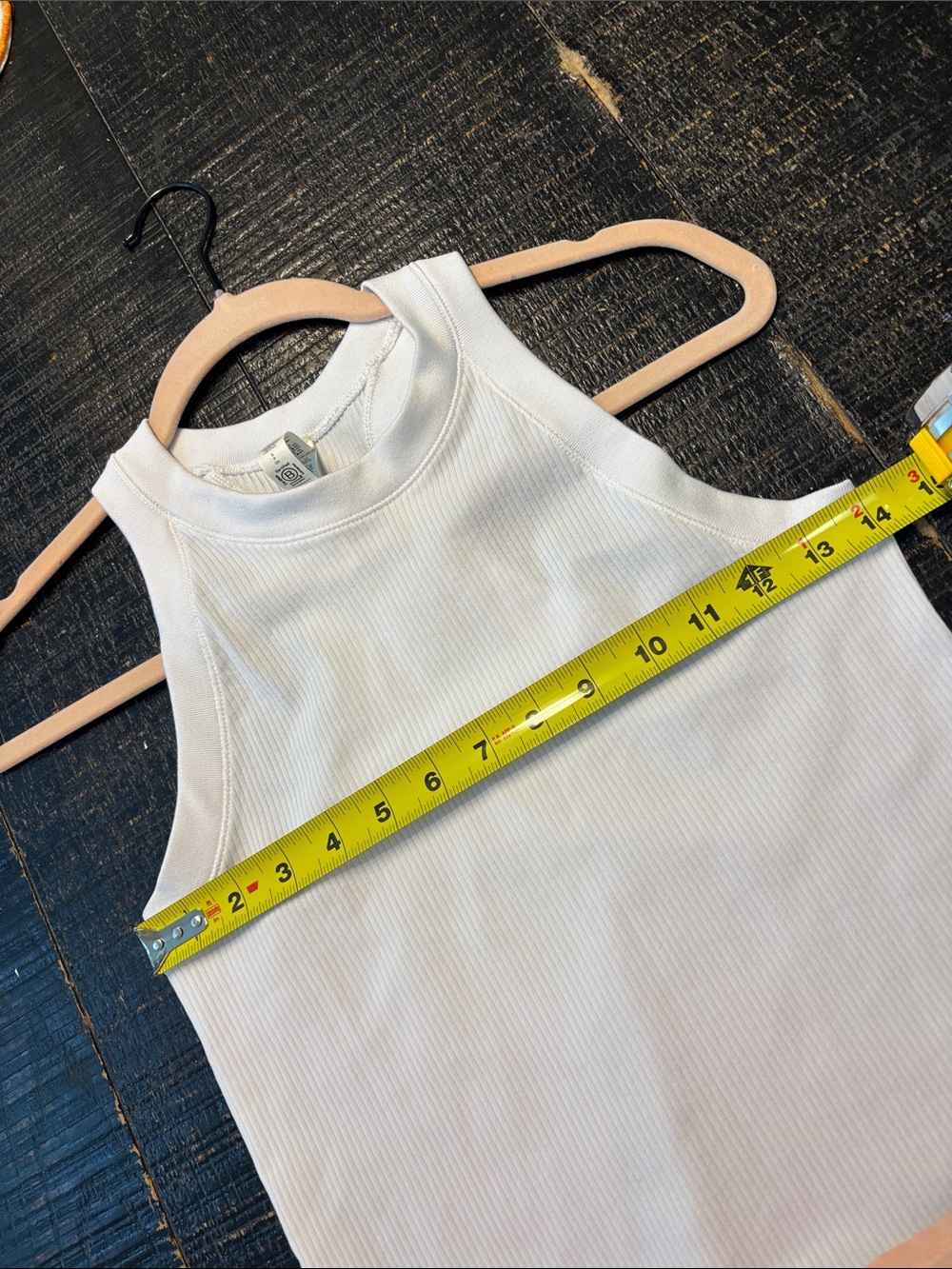 Athleta White Racerback Ribbed Tank Top size Small - Picture 5 of 5
